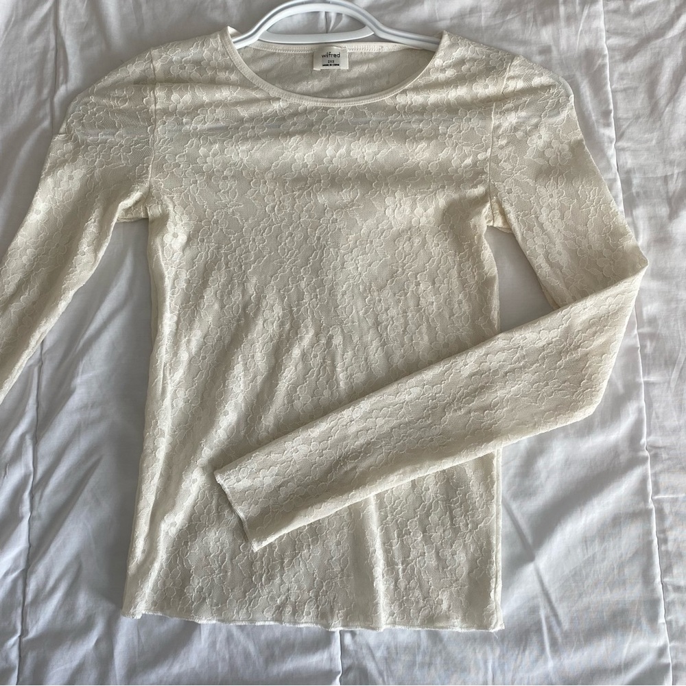 Aritzia Wilfred sheer top